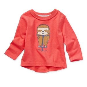 12M, long sleeve, t-shirt, baby, boys, red,